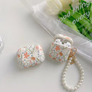 Flower Print Pearl Bracelet Case - AirPods 3