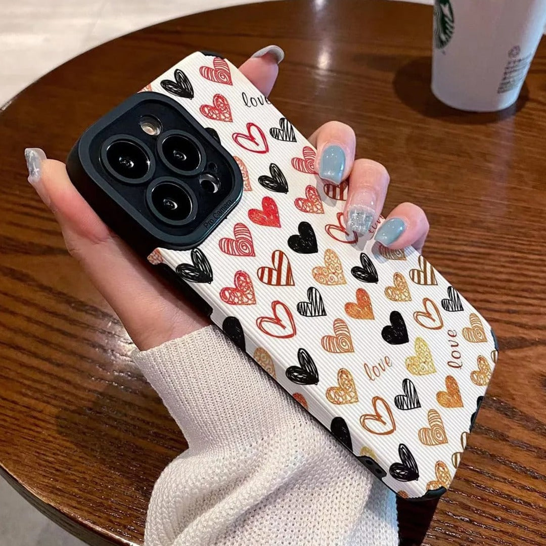 Luxury Colorful Love Heart Case