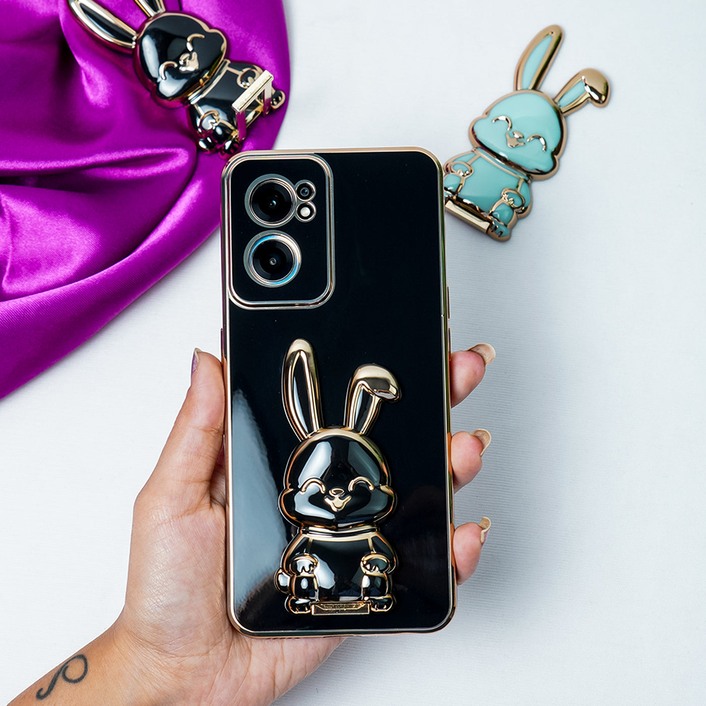 Luxury Plating Bunny Stand Case - OnePlus