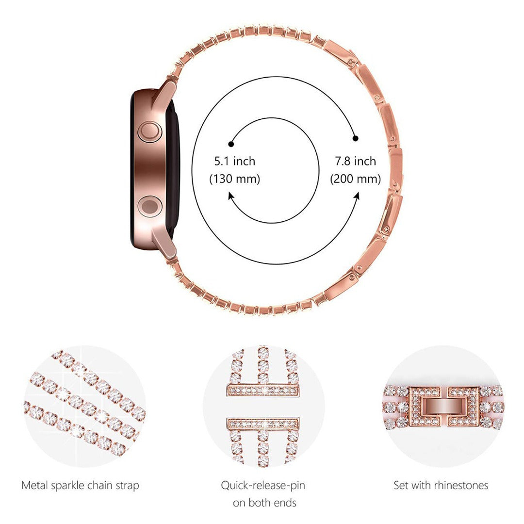 Diamond Bling Tri-Chain Glam Strap for Samsung Galaxy Watch