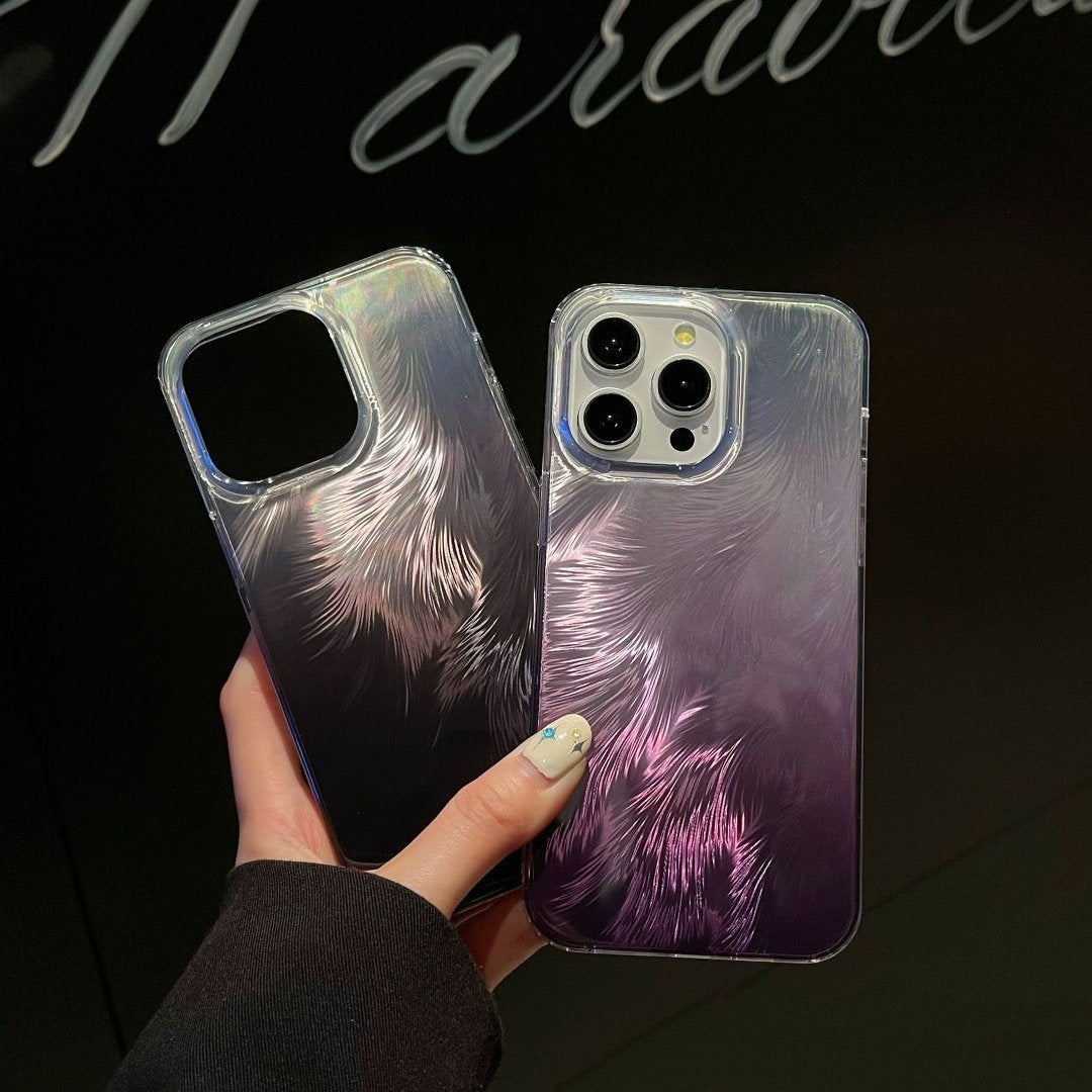 Aurora Feather Gradient Phone Case