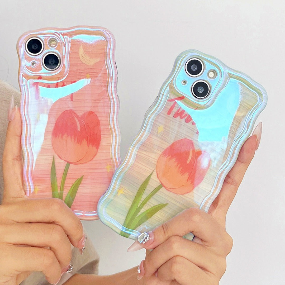 Oil-Brushed Floral Mosaic Phone Case