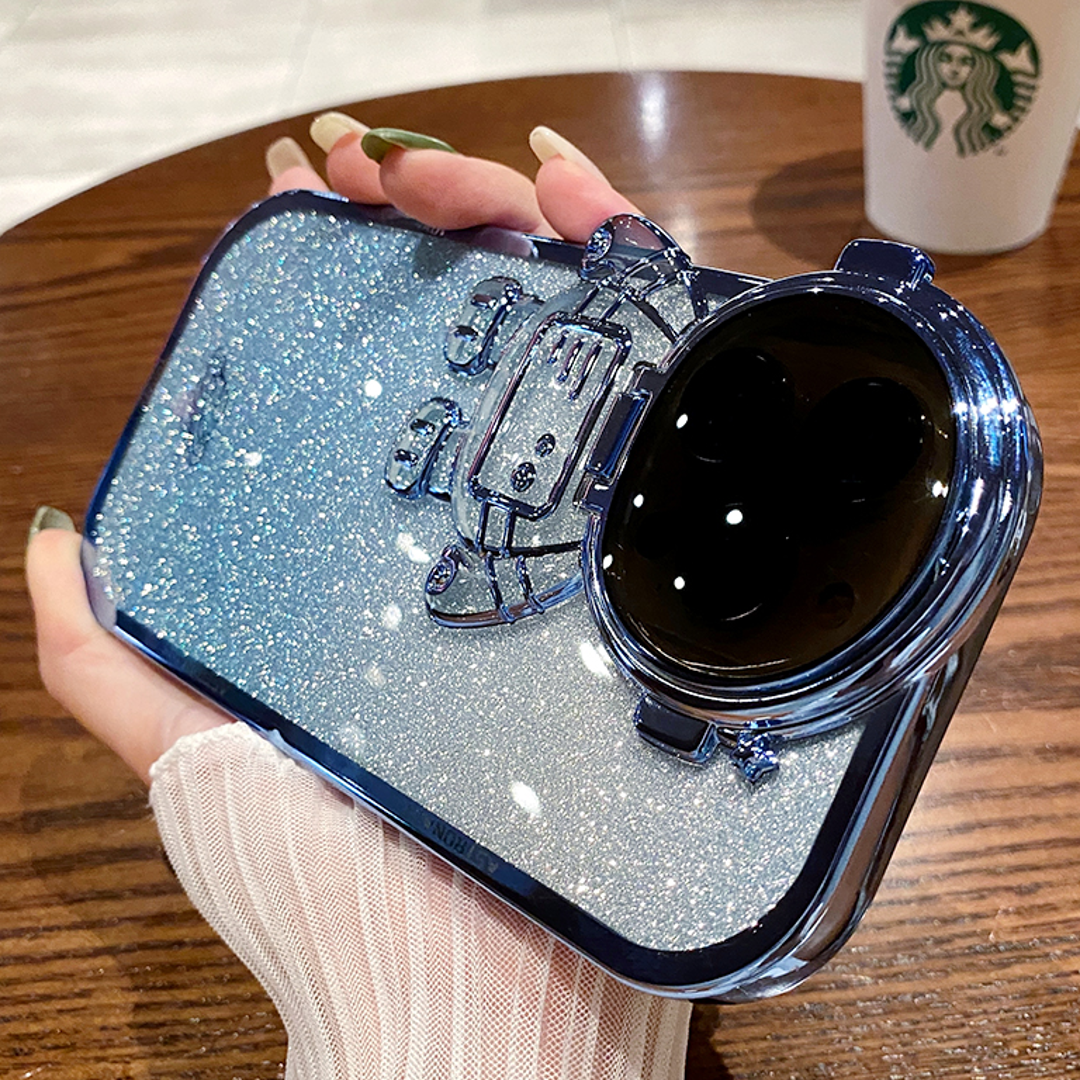 Glitter Astronaut Camera Holder Soft Case