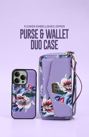 Leather Phone Pouch Wallet Purse Handbag Case for Cards Cash Coins Uni –  Finelaer