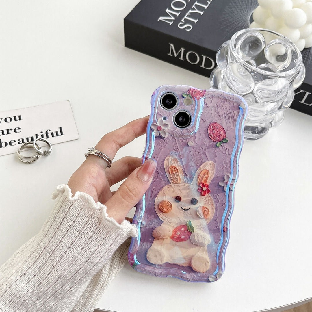 Rabbit Cartoon Glam Phone Case