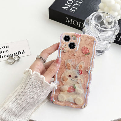 Rabbit Cartoon Glam Phone Case