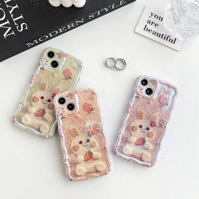Rabbit Cartoon Glam Phone Case