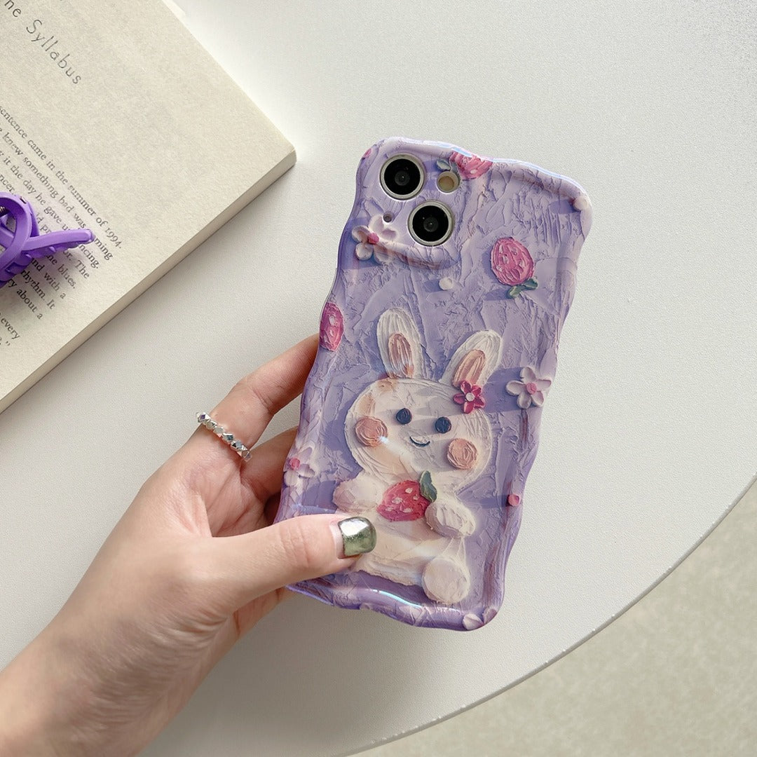 Rabbit Cartoon Glam Phone Case