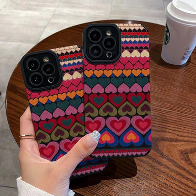 Retro Love Stripe Phone Case