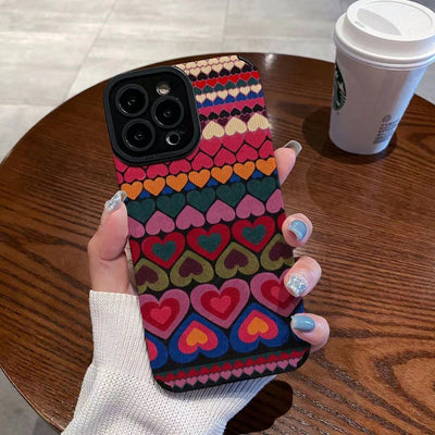 Retro Love Stripe Phone Case