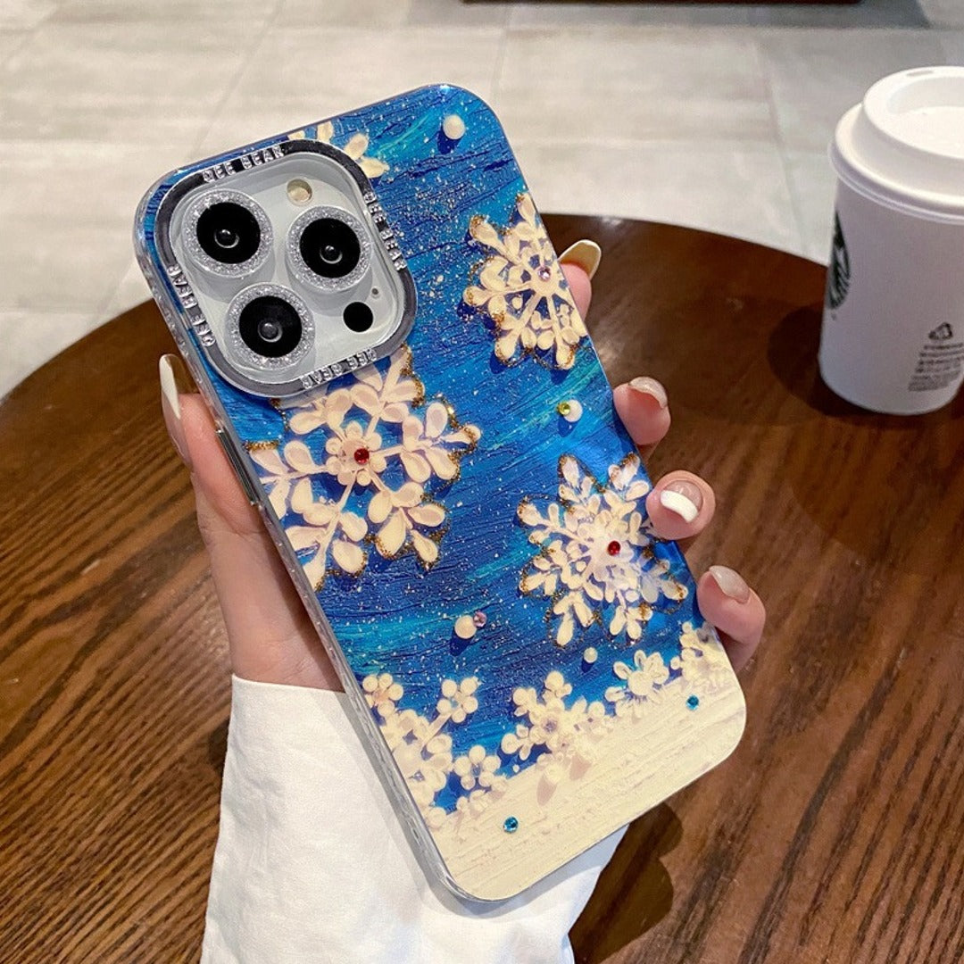 Rhinestone Snowflake Glam Phone Case