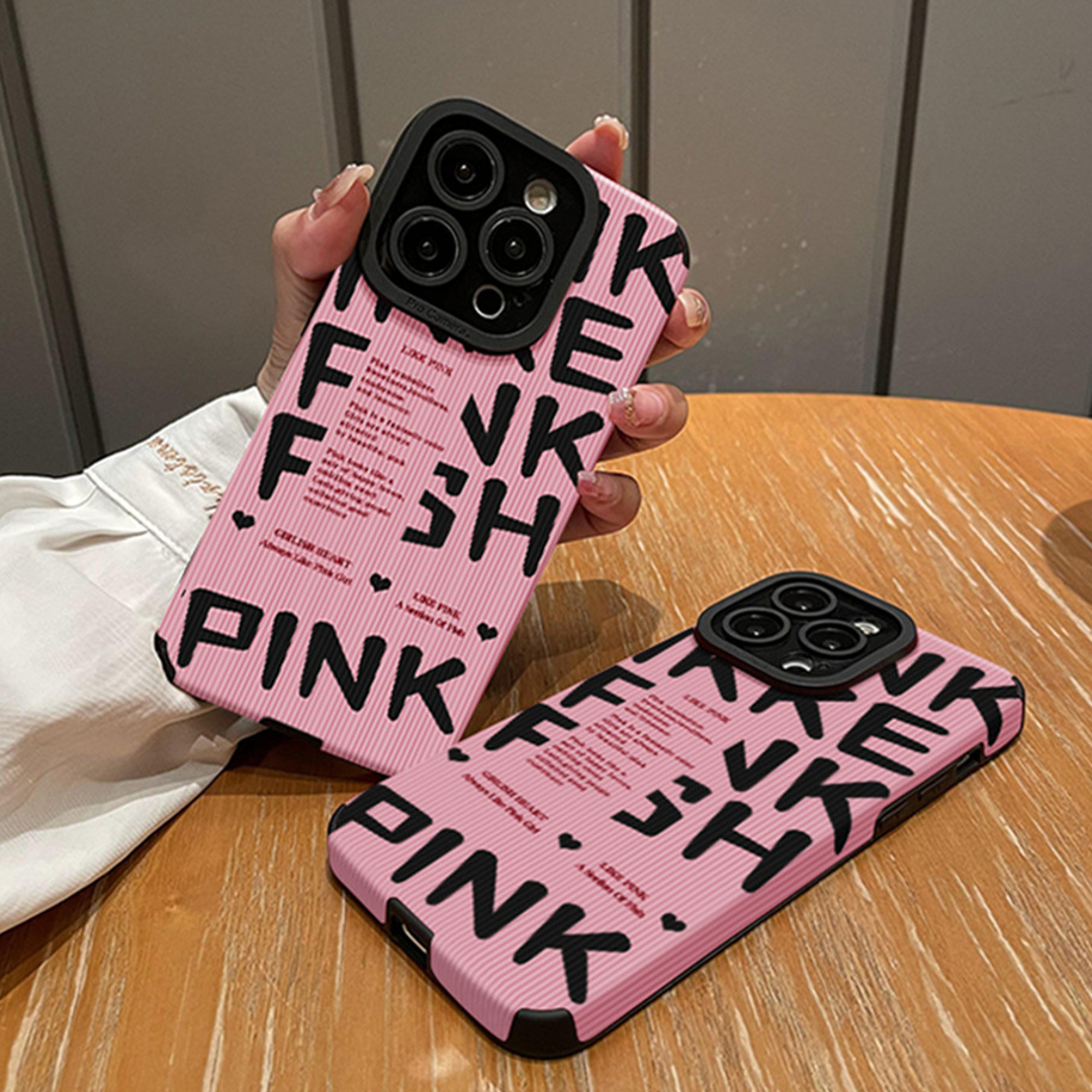 Blushing Stylish Pink Fish Label Case