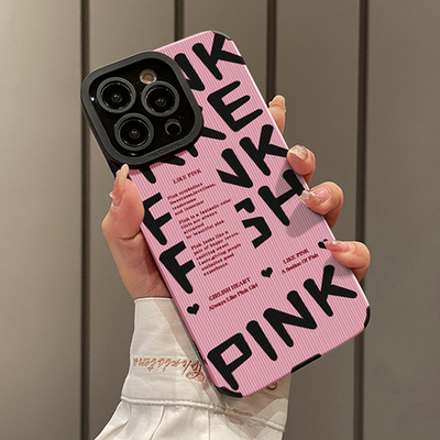 Blushing Stylish Pink Fish Label case
