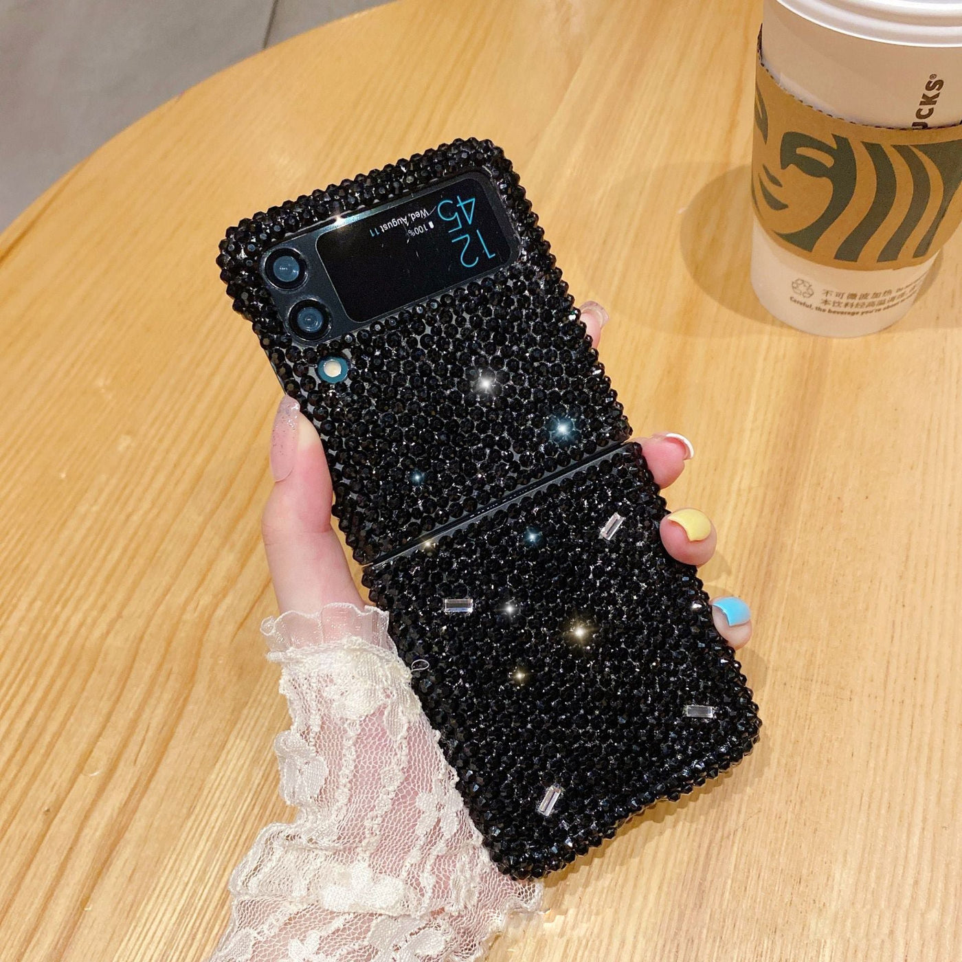 Galaxy Z Flip Sparkling Skull Case - Samsung