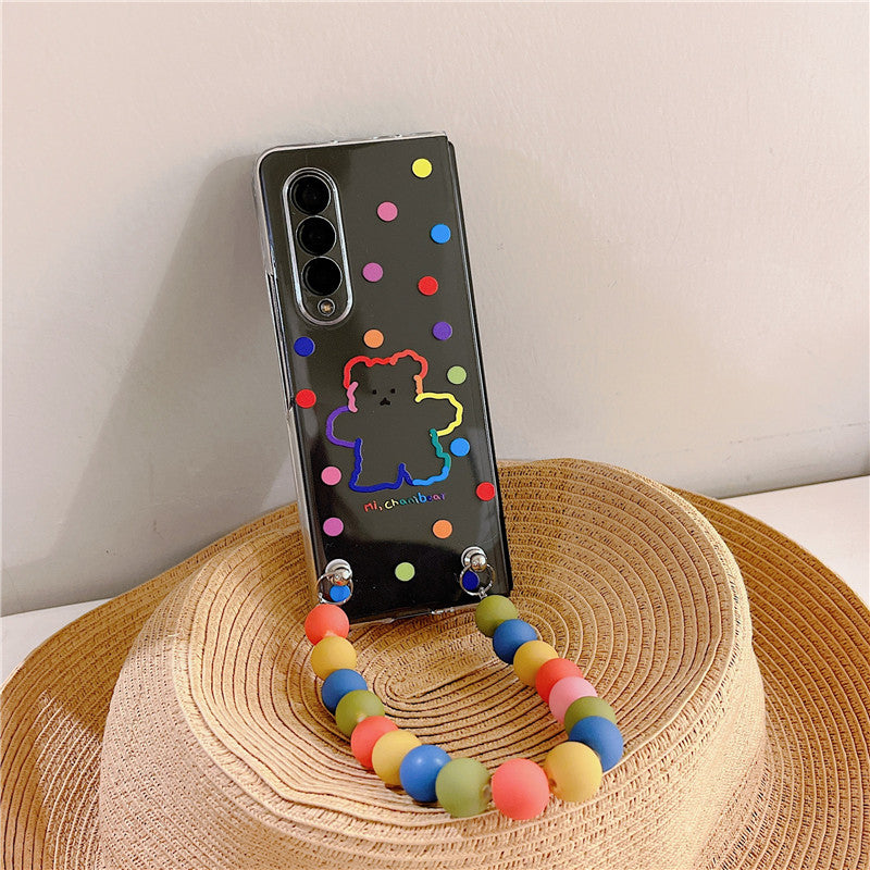 Wave Point Bear Multicolor Bracelet Case - Samsung