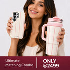 Pastel Stripe Case With Insulated Tumbler - Samsung