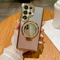 Galaxy S26 Series Golden Hour Glitter Edition Mirror Holder Case