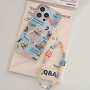 Cartoon Bear Print Case with Bracelet