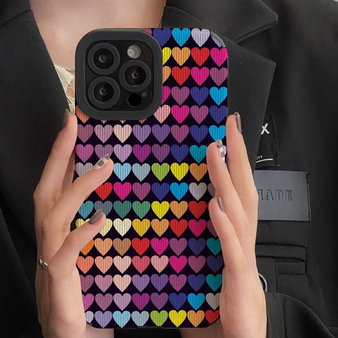 Mini Hearts Print Phone Case