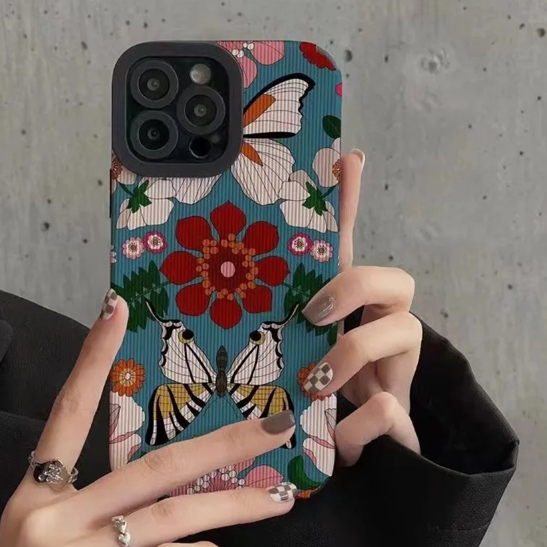Butterfly Flowers Pattern Phone Case