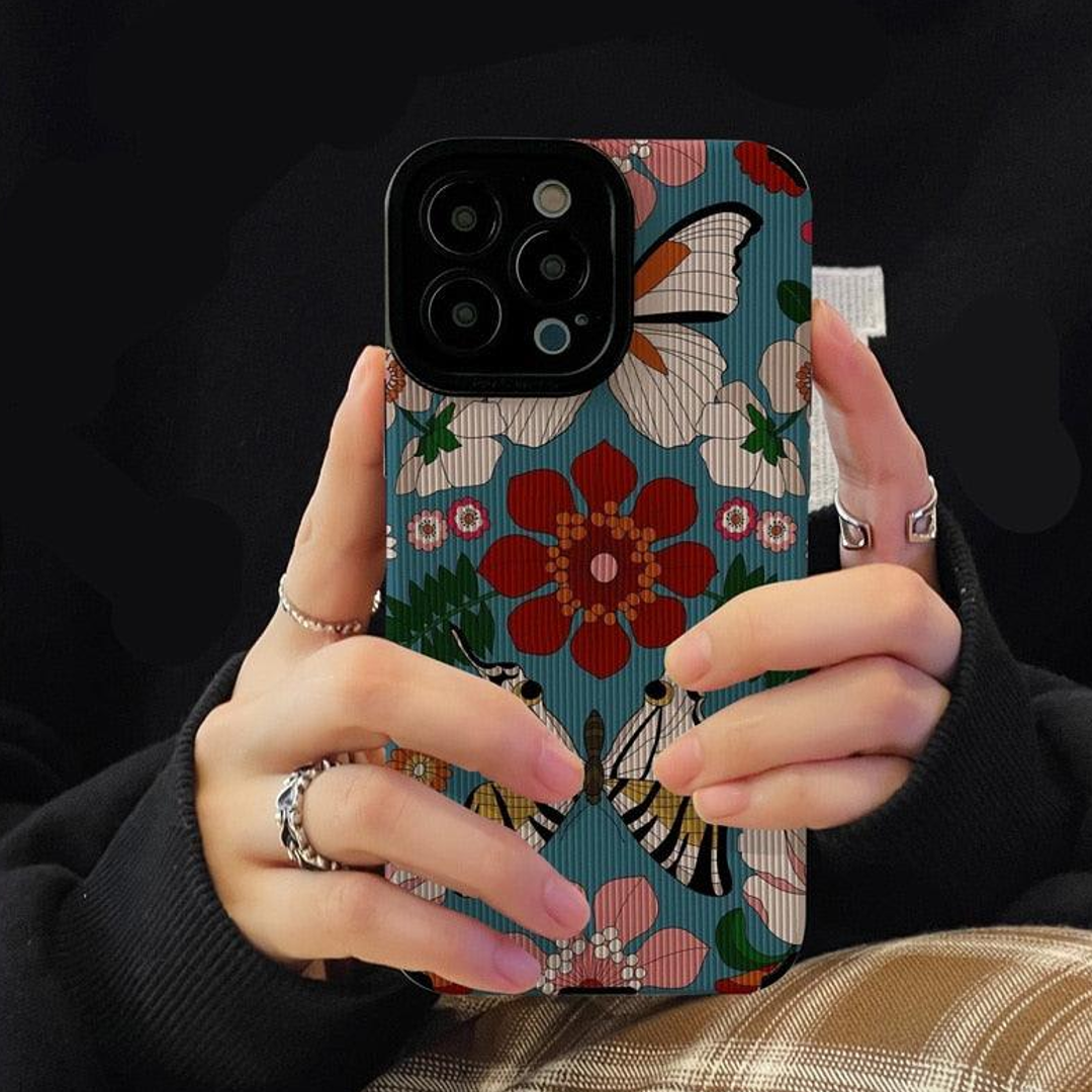 Butterfly Flowers Pattern Phone Case