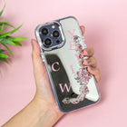 Rhinestone Bracelet Blingy Alphabet Mirror Case - Peeperly