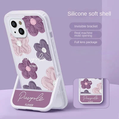 Delicate Flower Invisible Bracket Case