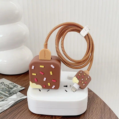 Ice Cream Cartoon Design Charger Protector