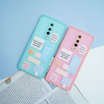 Happy Label Print Matte Finish Case - OnePlus