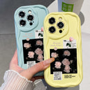 Curly Wave Edge Flower Print Case - iPhone