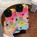 WaterColor Brushed Hearts Case
