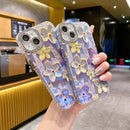 Retro Gem-Encrusted Flower Art Phone Case