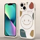 Colored Smile Leather Texture Case