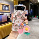 Oil Painting Floral Elegance Phone Case with Cute Bracelet - Samsung