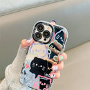 Cartoon Cat Mirror Art Phone Case