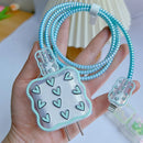 Cute Fashion Heart Adapter And Cable Case
