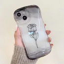 Rose Flower Wave Transparent Case