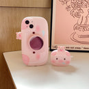 Piggy Perk Cartoon Phone Case With Airpods Case