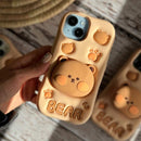 Cute Bear Grip Delight Phone Case