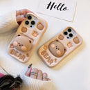 Cute Bear Grip Delight Phone Case