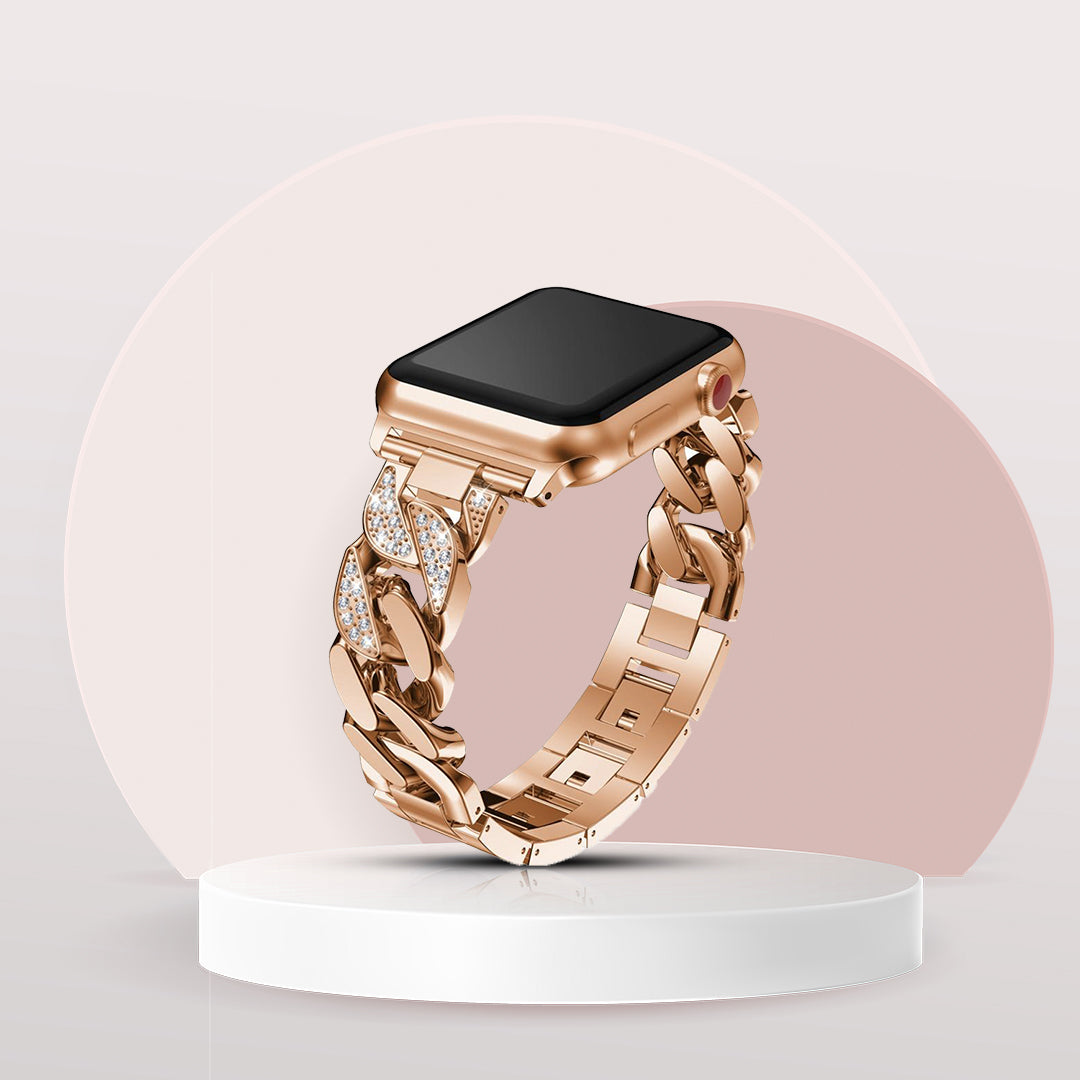 Elegant Diamond Bracelet for Apple Watch - Rose Gold