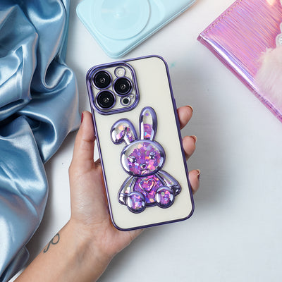 Adorable Rabbit Glitter Transparent Soft Case