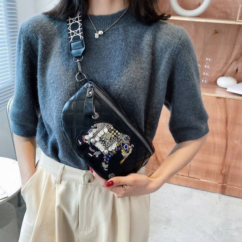 Adorable Elephant Design Fanny Bag