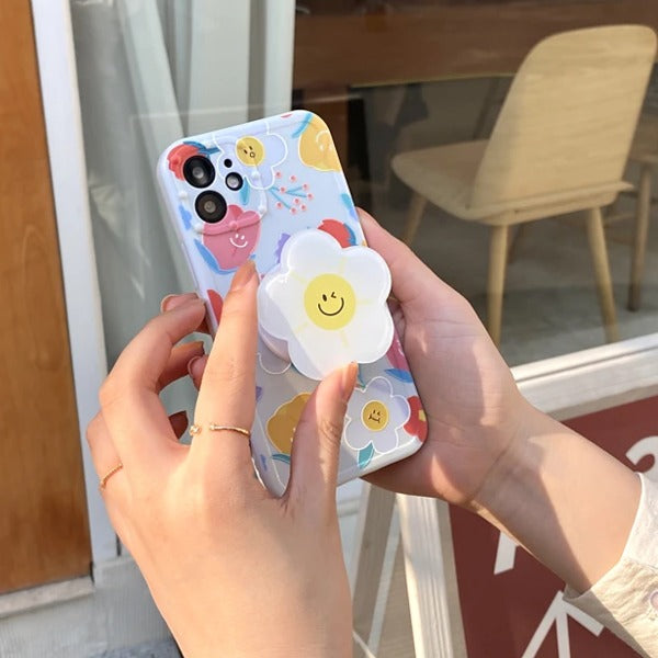 Adorable Flower Case with Pop Socket