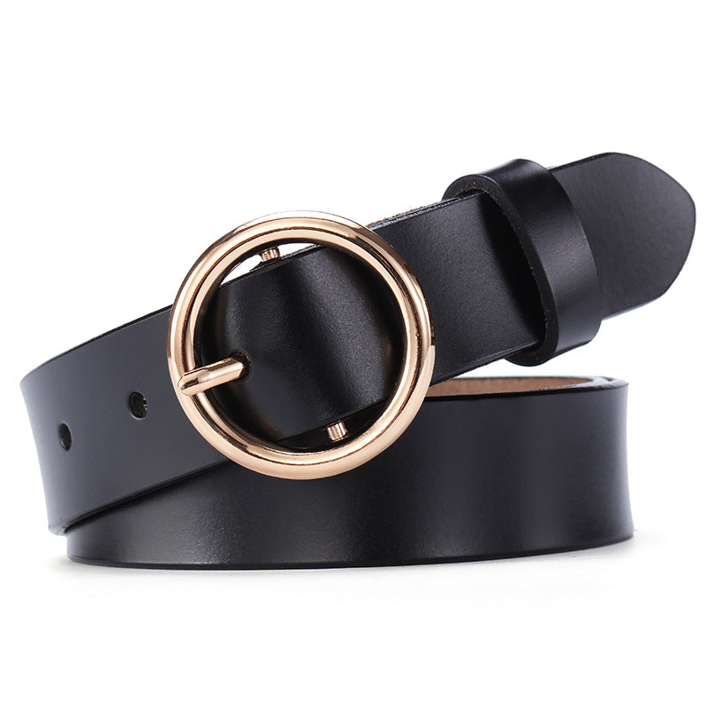 Black Solid Waist Belt
