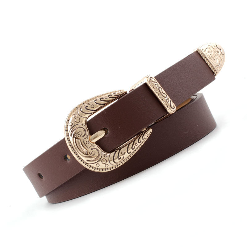 Artistry Engraved Buckle Waist Belt
