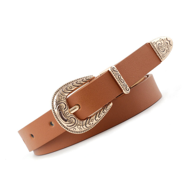 Artistry Engraved Buckle Waist Belt