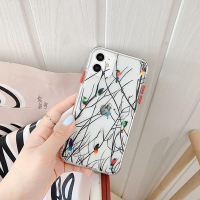 Graffiti Birds Transparent Soft Case