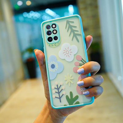 Floral Print Hybrid Matte Anti-shock Case - OnePlus
