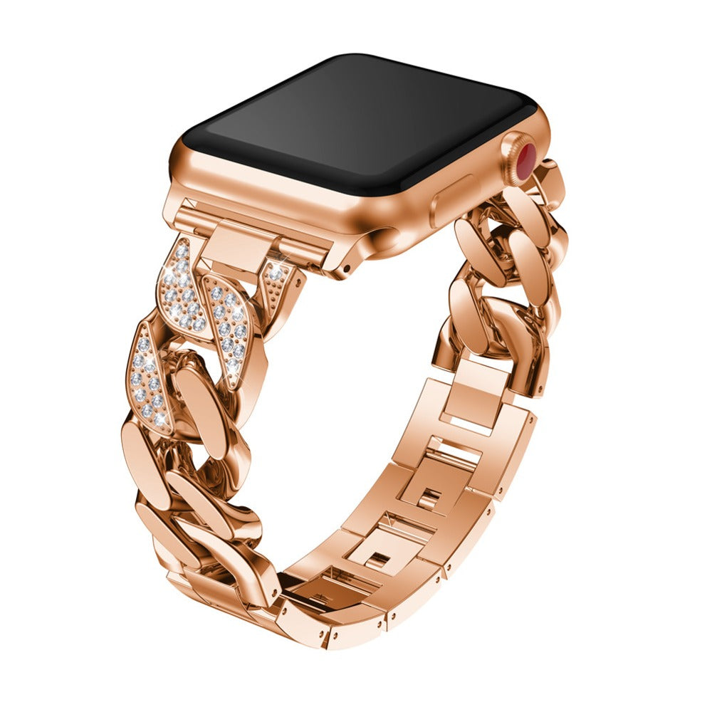 Elegant Diamond Bracelet for Apple Watch [42/44/45MM] - Rose Gold